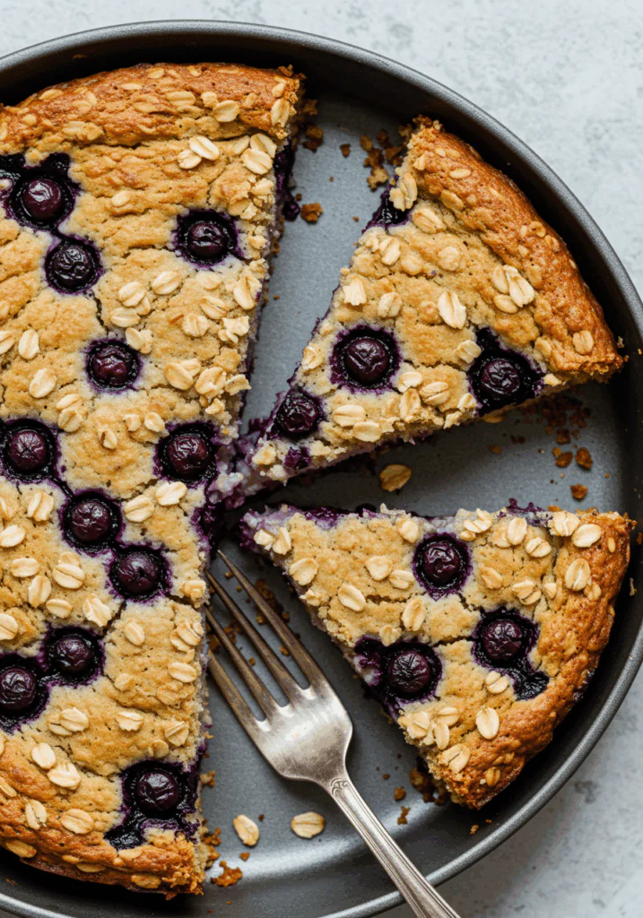 Healthy Yogurt Oat Blueberry Breakfast Cake