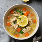 Mediterranean Lemon Chicken Soup