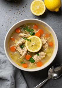 Mediterranean Lemon Chicken Soup