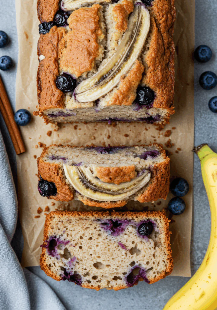 Blueberry Cinnamon Swirl Banana Bread