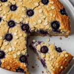 Healthy Yogurt Oat Blueberry Breakfast Cake