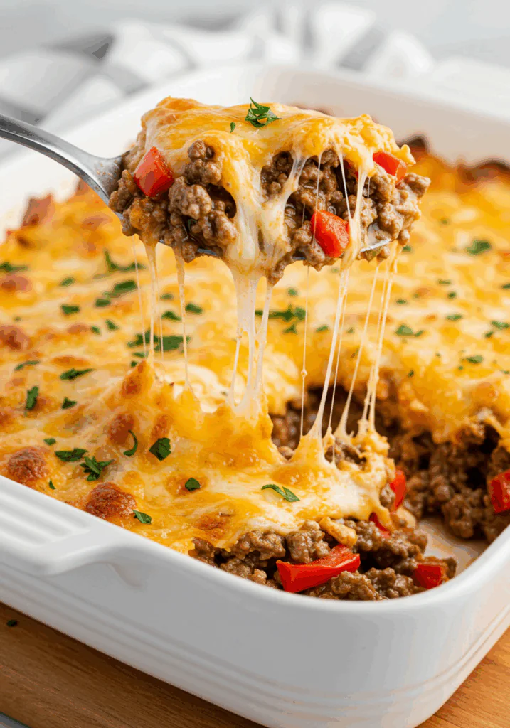 Cheesy Low Carb Philly Cheesesteak Casserole