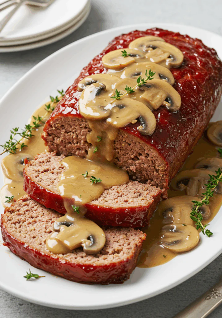 Meatloaf with Mushroom Gravy