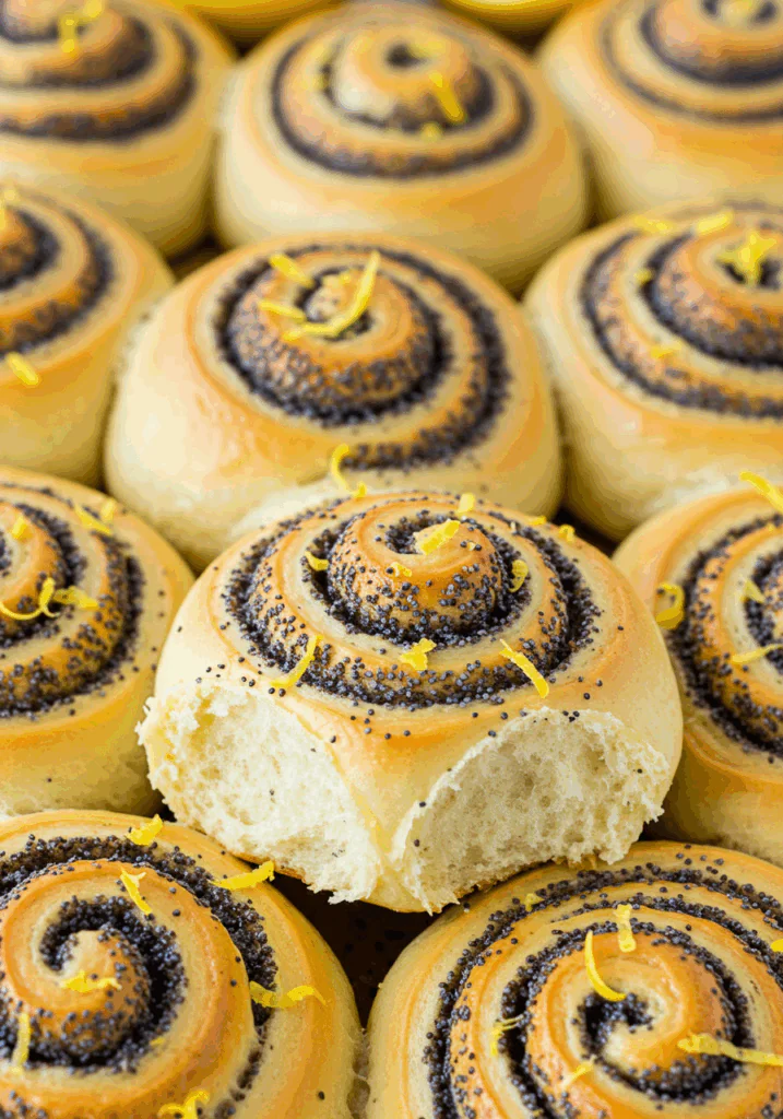 Fluffy Lemon Poppy Seed Sweet Rolls