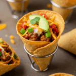 Healthy Taco Pizza Cones
