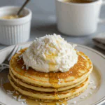 Sweet Coconut Cream Pancakes