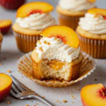 Peach & Honey Cheesecake Cupcakes