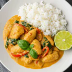Basil Chicken with Coconut Curry Sauce