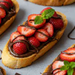 Chocolate Strawberry Bruschetta