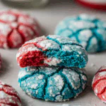 Patriotic Crinkle Cookies with a Butter-Rich Base