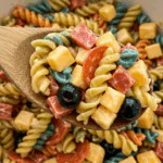 Chilled 4th of July Pasta Salad