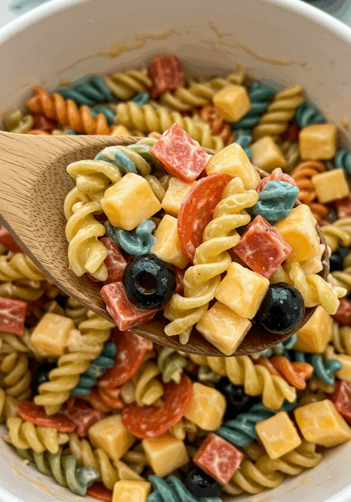 Chilled 4th of July Pasta Salad
