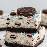 No Bake Fireworks Oreo Cheesecake Bars