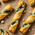 Spinach and Feta Puff Pastry Twists