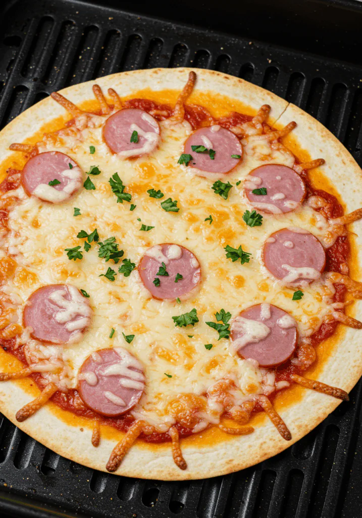 5 Minute Air Fryer Tortilla Pizza
