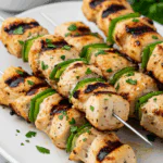 Grilled Ranch Garlic Parmesan Chicken Skewers