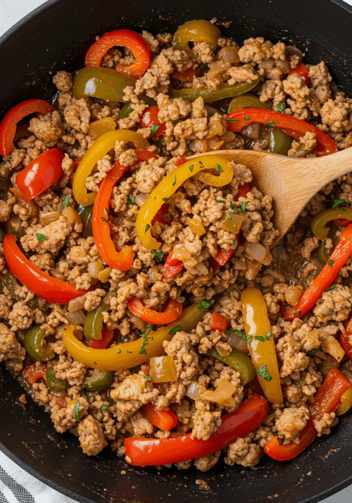 Ground Turkey and Peppers