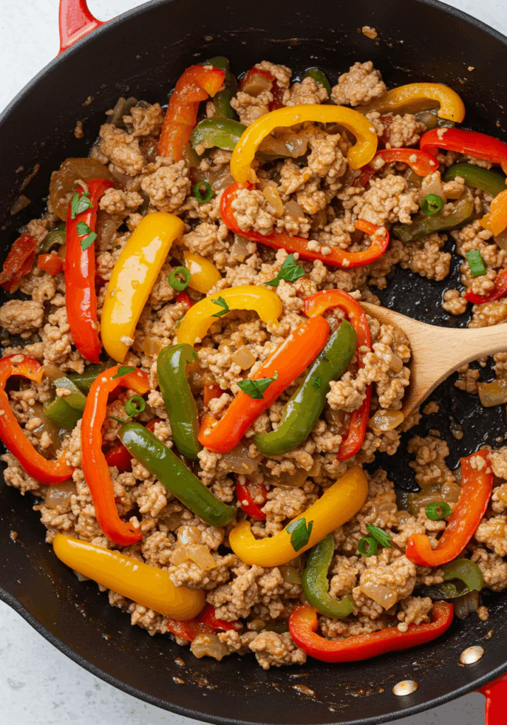 Ground Turkey and Peppers