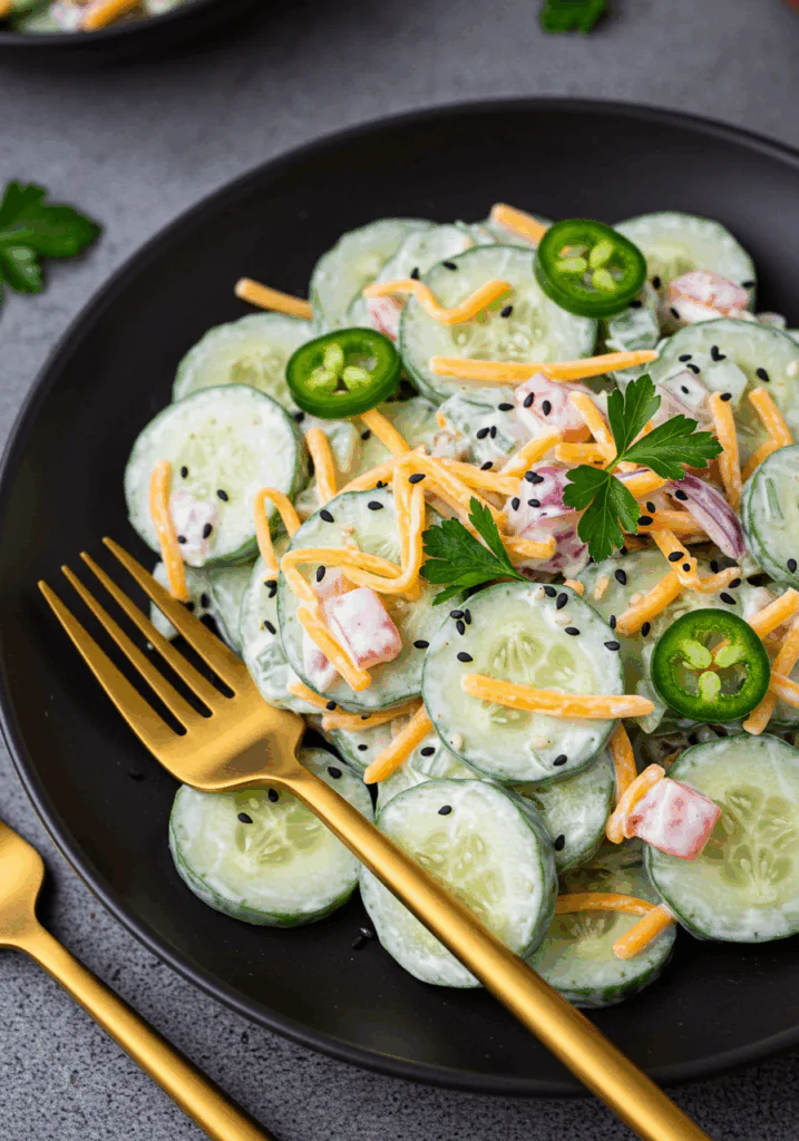 Jalapeno Popper Cucumber Salad