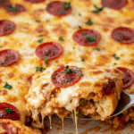 Roasted Cauliflower Pizza Casserole