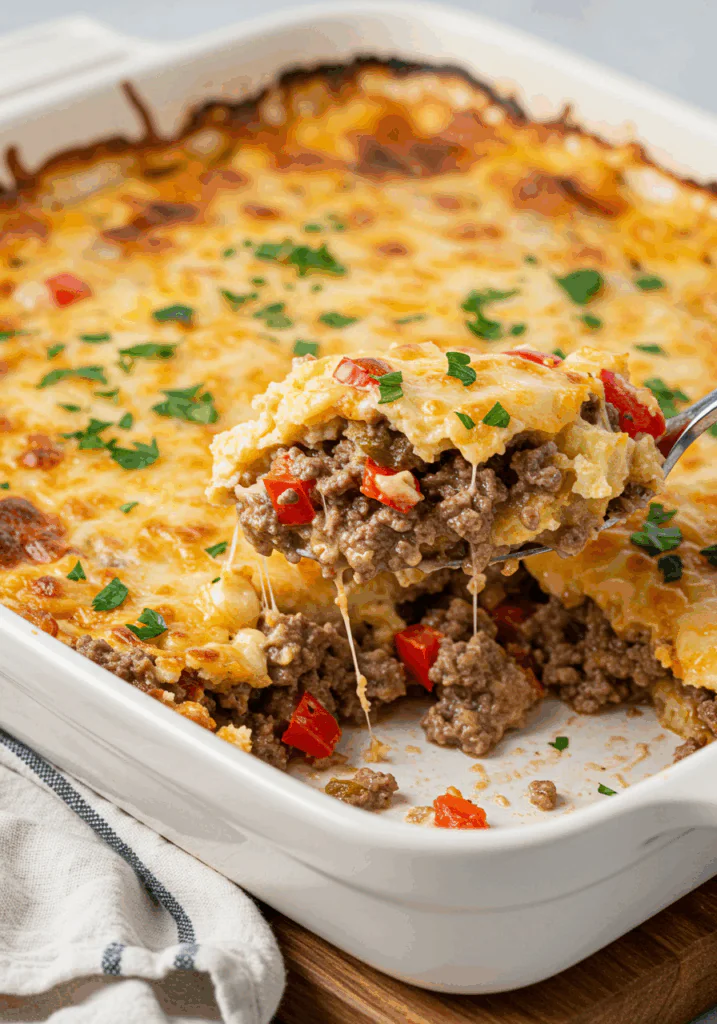 Cheesy Low Carb Philly Cheesesteak Casserole
