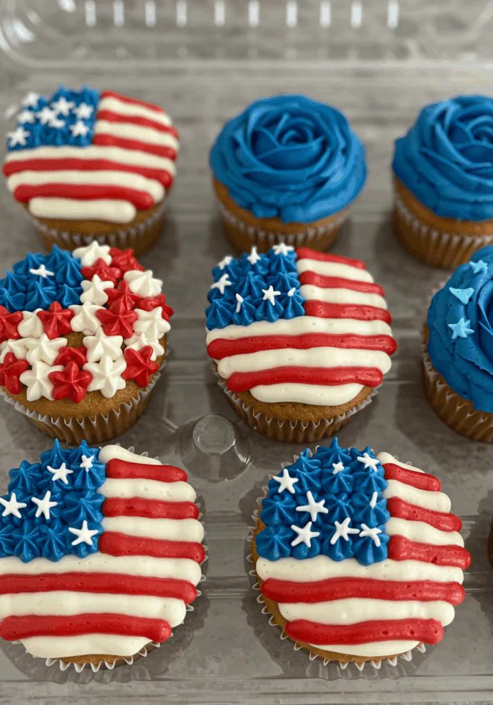 Patriotic Cookies & Cream Cupcakes
