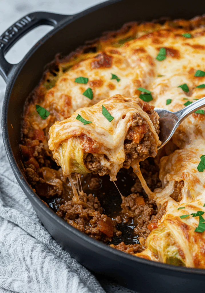 Italian Unstuffed Cabbage Roll Casserole