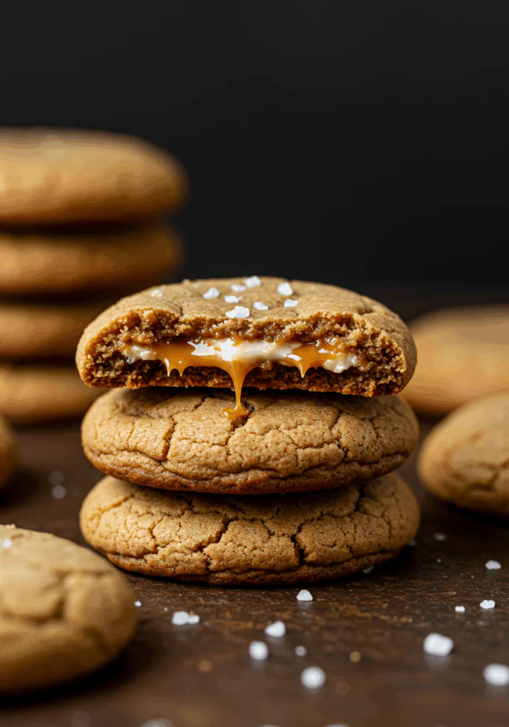 Salted Caramel Cheesecake Cookies