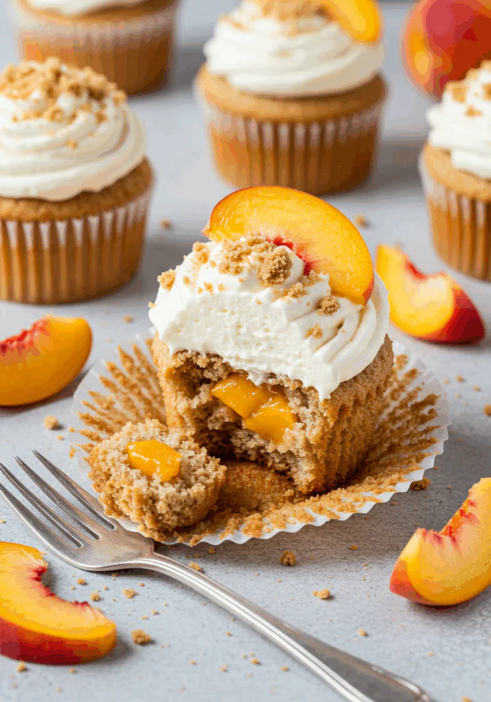 Peach & Honey Cheesecake Cupcakes
