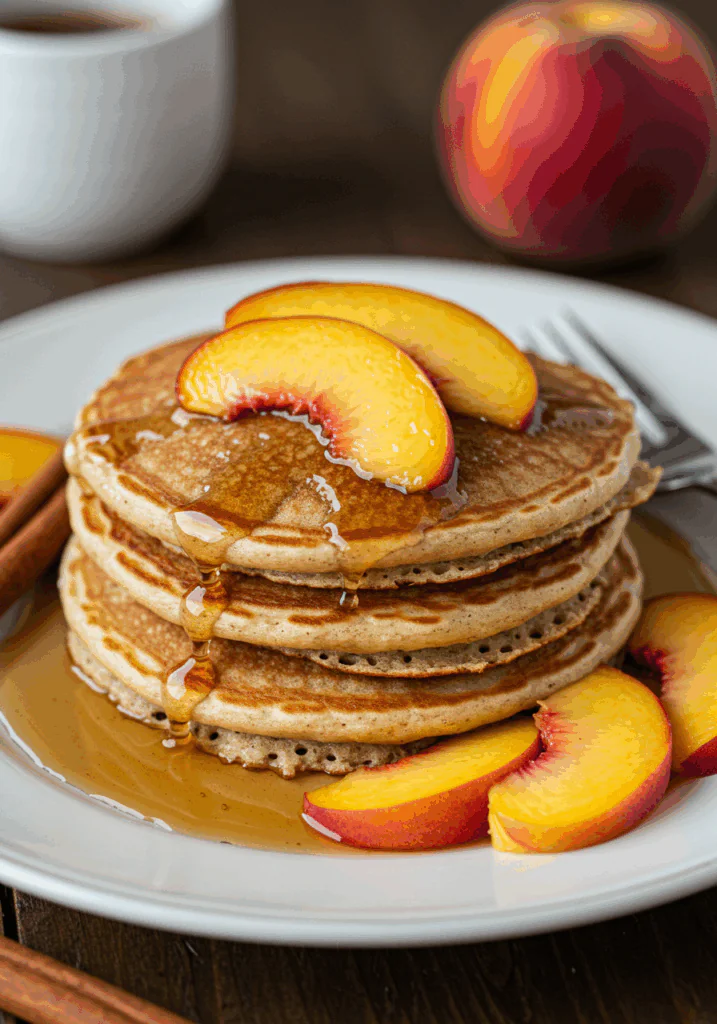 Cinnamon Peach Pancakes