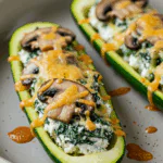 Vegetarian Spinach and Ricotta Zucchini Boats