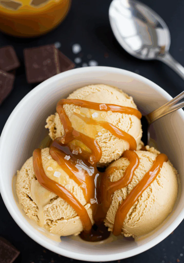 High Protein Salted Caramel Cottage Cheese Ice Cream