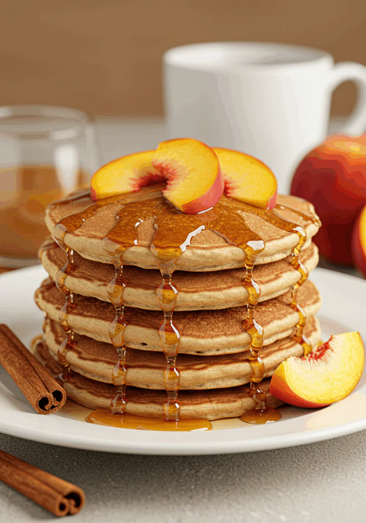 Cinnamon Peach Pancakes