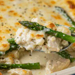 Chicken Casserole with Asparagus and Mozzarella