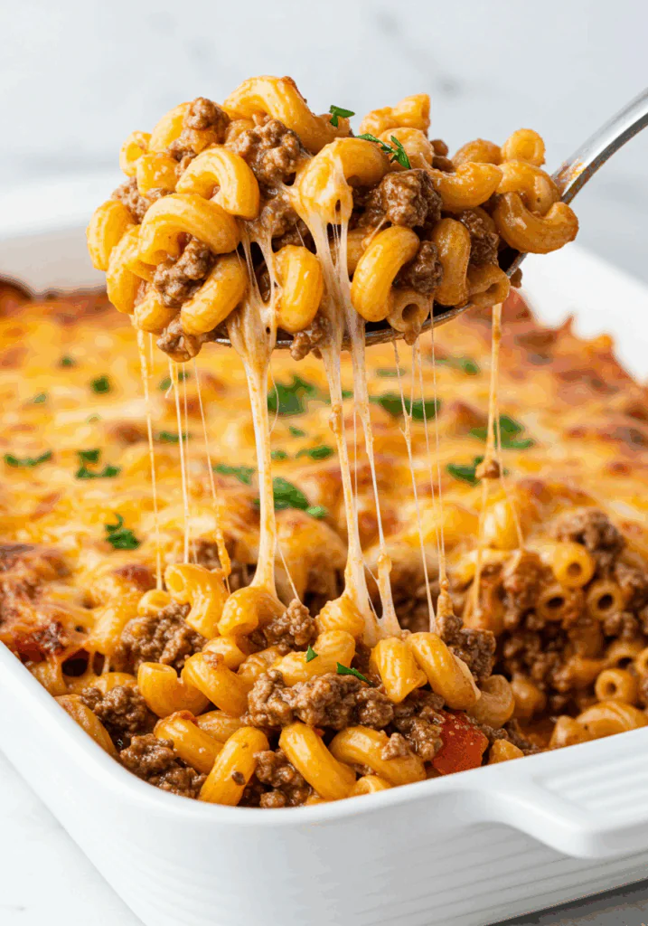 Mac and Cheese Meatloaf Casserole