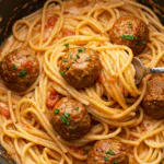 Creamy Spaghetti and Meatballs