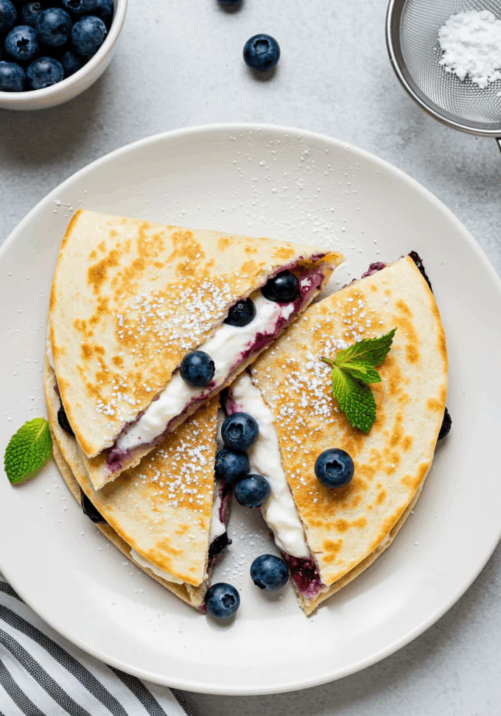 Blueberry Breakfast Quesadilla
