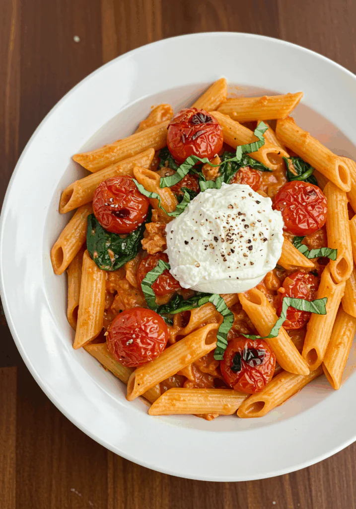 Roasted Tomato and Garlic Ricotta Pasta