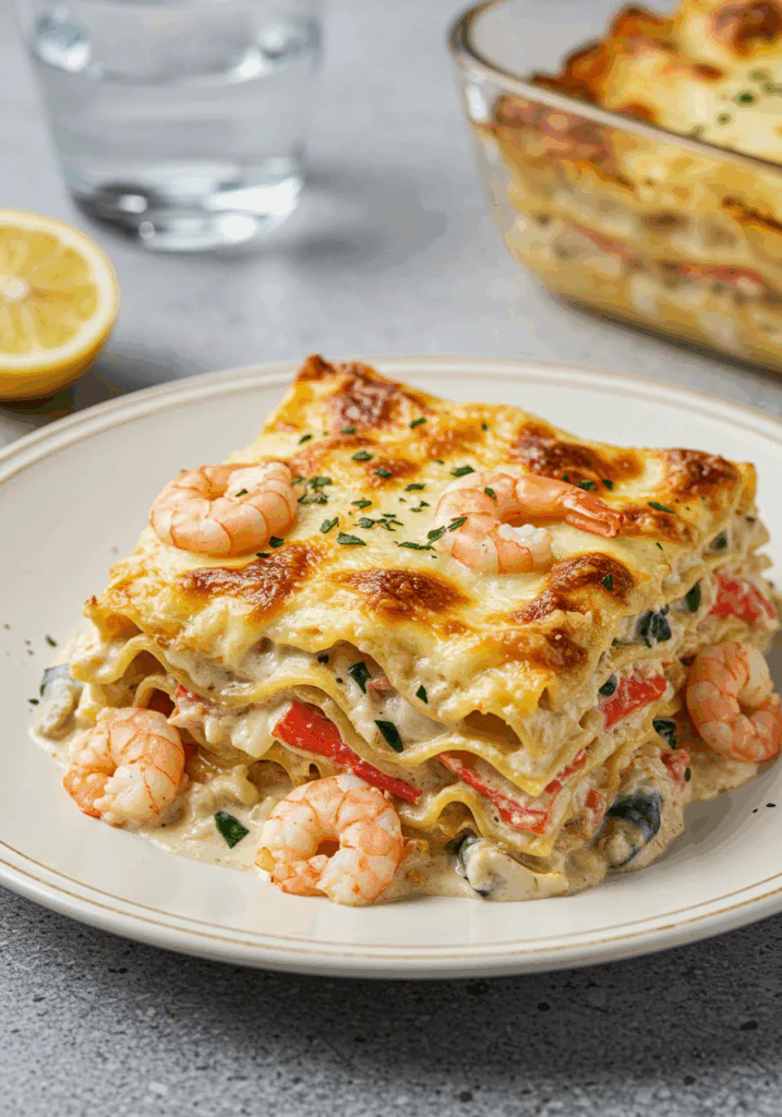 Seafood Lasagna with Shrimp & Crab