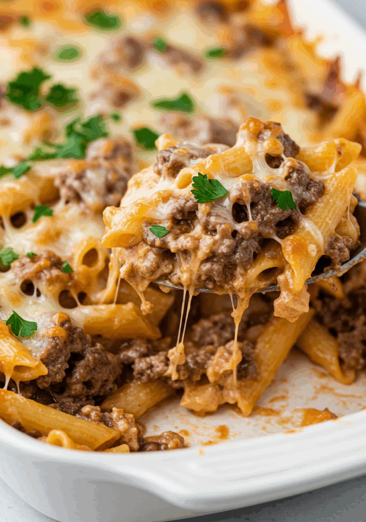 Philly Cheesesteak Pasta Bake