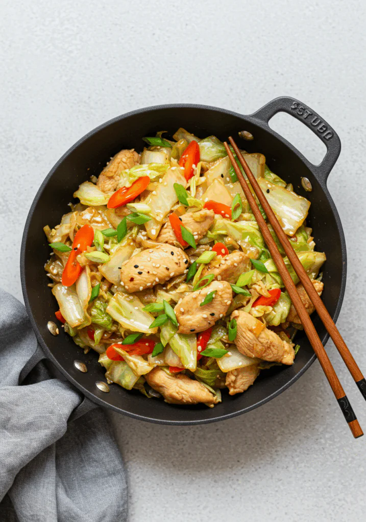 Chinese Chicken Cabbage Stir-Fry